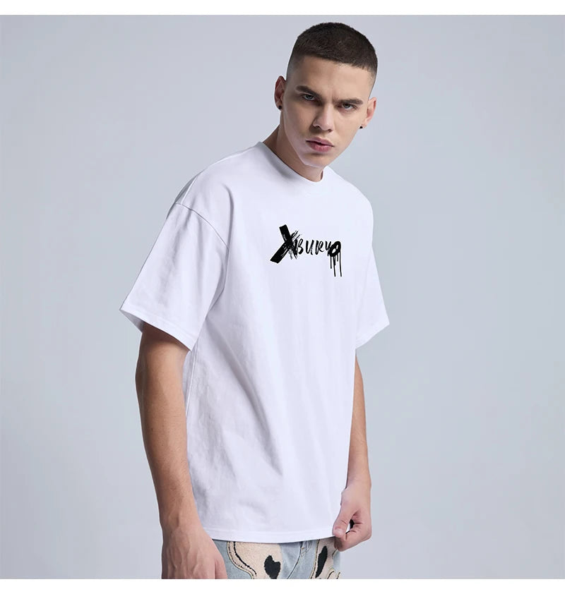 Rainbowtouches 2022 Vintage New Brand Mens T-Shirt High Street Tidal Current Skull Pattern Mens T Shirt Men Hip Hop Women  Shirt Street King Limited