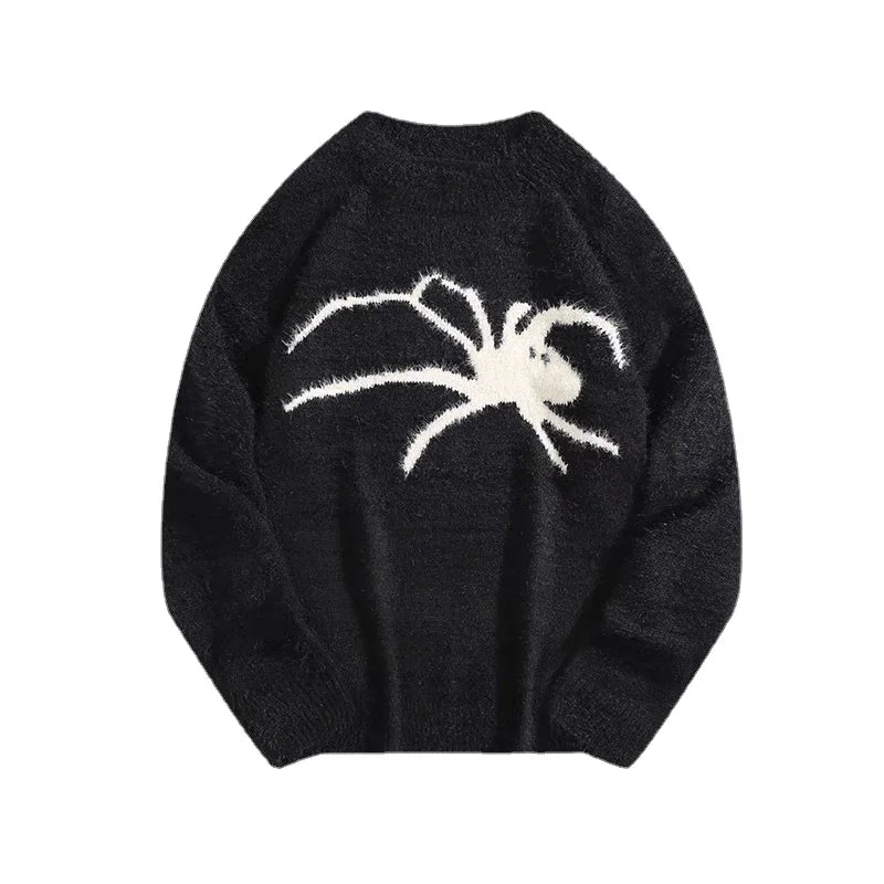 Deeptown Goth Punk Women's Ripped Knitted Sweater Gothic Vintage Jumper Grunge Y2k Knitwear Oversized Autumn Fashion Harajuku Street King Limited