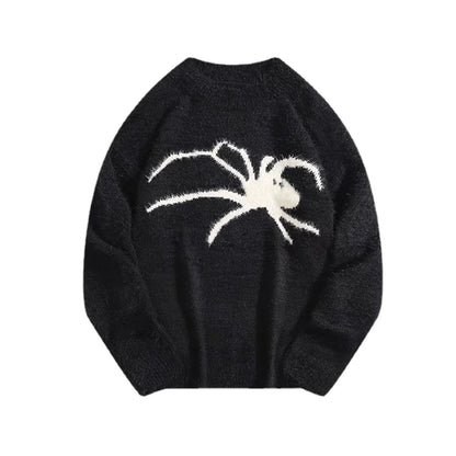 Deeptown Goth Punk Women's Ripped Knitted Sweater Gothic Vintage Jumper Grunge Y2k Knitwear Oversized Autumn Fashion Harajuku Street King Limited