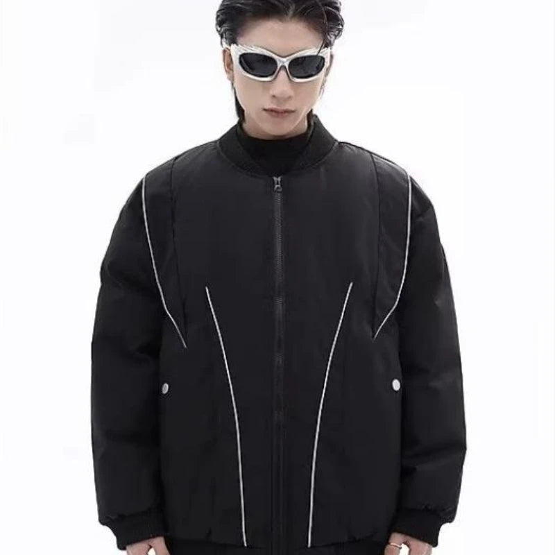 Winter Thickening Flying Baseball Uniform Solid Multi Pocket Simplicity Warm Cotton Jacket 2024 New Streetwear Male Parkas Street King Limited
