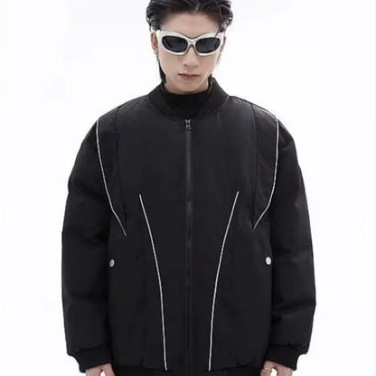 Winter Thickening Flying Baseball Uniform Solid Multi Pocket Simplicity Warm Cotton Jacket 2024 New Streetwear Male Parkas Street King Limited