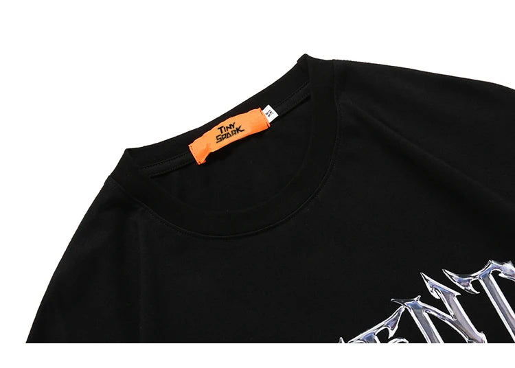 2023 Men Hip Hop Streetwear T-Shirt Harajuku Letter Graphic Printed Tshirt Summer Short Sleeve T Shirt Cotton Casual Tops Tees Street King Limited