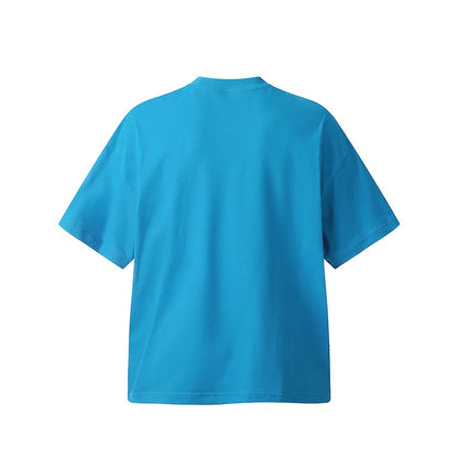 Black White Blue SAINT T-shirt Men Woman Good Quality Vintage Cartoon Pattern Printing Loose Casual Top Tees Street King Limited