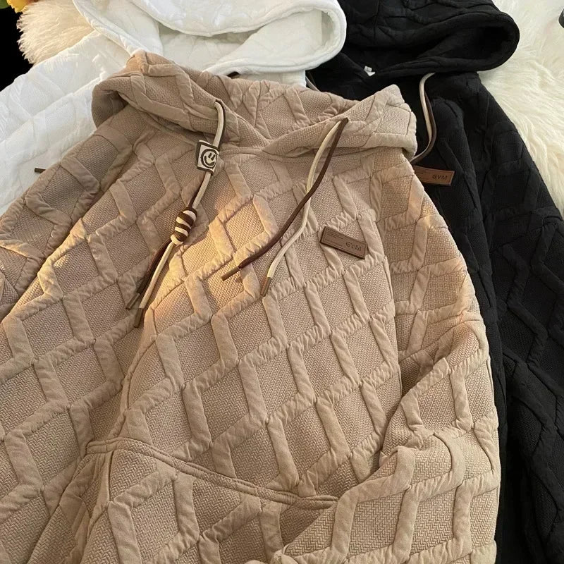2024 New Men's Hoodie Fashion Korean Casual Loose Hooded Shirt Large Size Harajuku Couple Clothing Hip Hop Streetwear Street King Limited