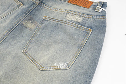 mens fashion ripped jeans blue straight baggy jeans trousers luxury loose casual distressed denim pants male 1 unique jeans style 4460