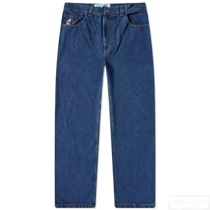 y2k gothic polar big boy baggy jeans cartoon embroidery streetwear mens womens fashion denim pants hot sell wide leg trouser stacked flare jeans