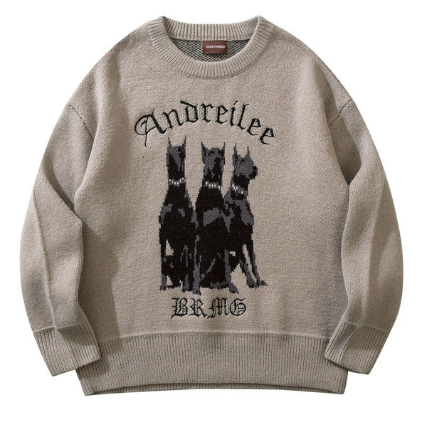 "Blood Hound" Unisex Men Women Streetwear Graphic Sweater Daulet Apparel