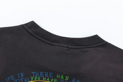 SAINT Short Sleeve Top Tees Men Woman Best Quality Space Exploration Cartoon Photo O-Neck Versatile T Shirt Street King Limited