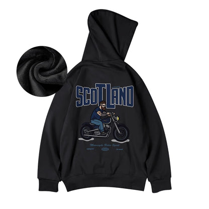 Autumn Motorcycle Men's Printed Hoodies Hip Hop Fashion Streetwear Baggy Sweatshirts Hombre Vintage Pullover Fleece Y2K Hoodie Street King Limited
