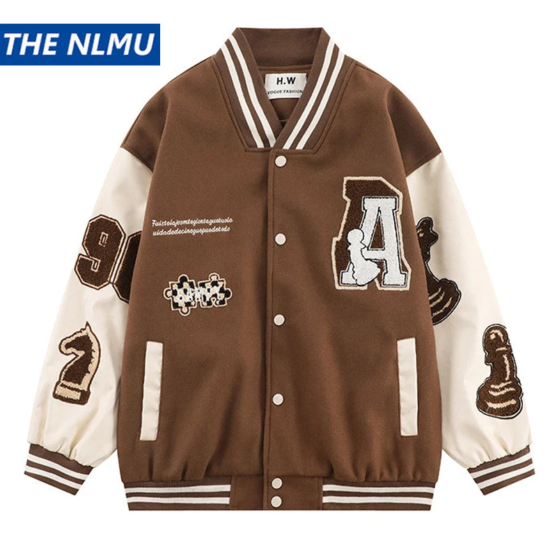 hip hop baseball jacket men streetwear letter embroidery varsity jacket men oversized fashion coat outwear unisex clothing clean everyday pants