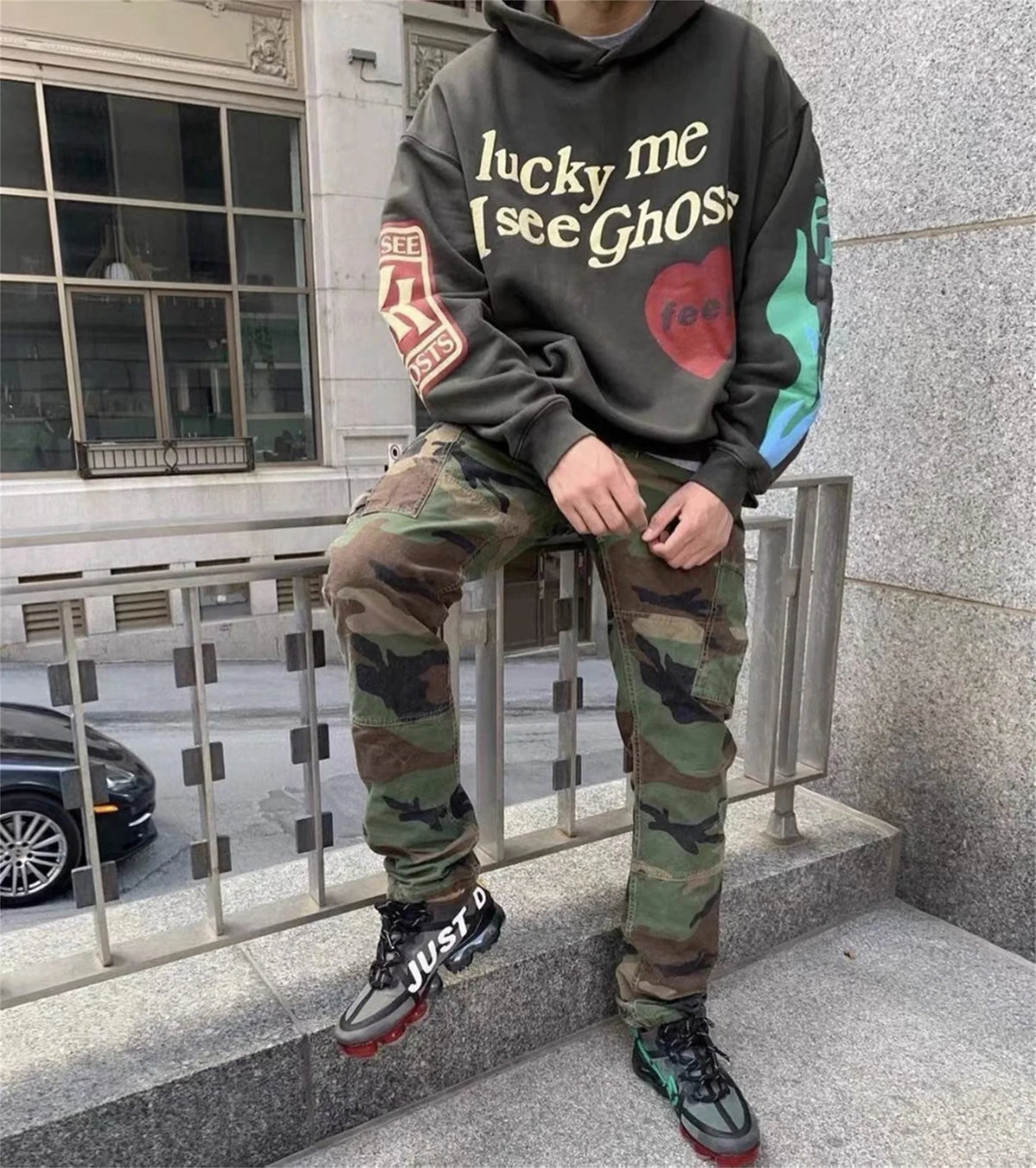 CPFM KANYE 1:1 Correct High Version Letter Heart Print High-Street Hip-Pop Cotton Loose Casual Hoodies Street King Limited
