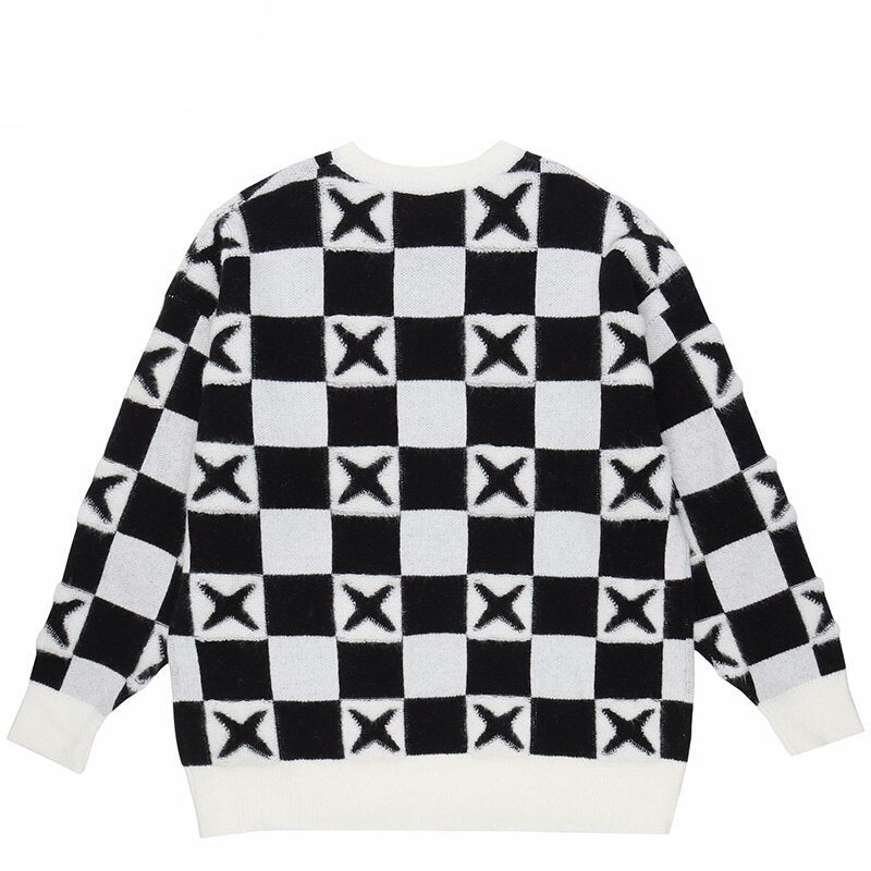 "Check Mate" Unisex Men Women Streetwear Graphic Sweater Daulet Apparel