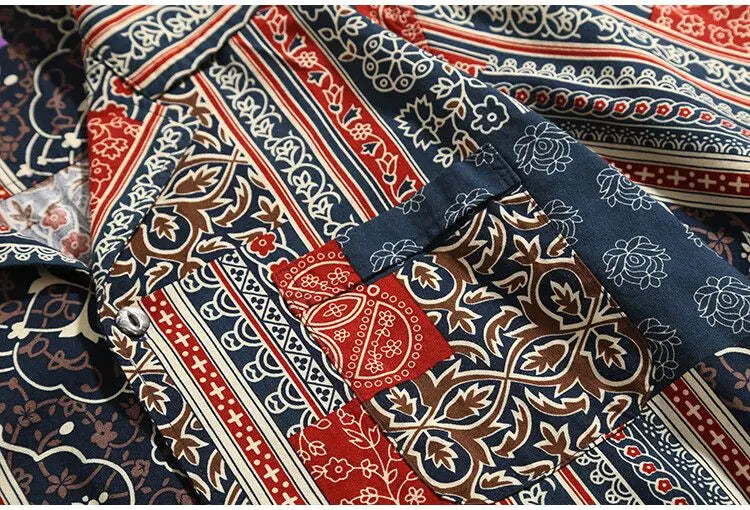 Korean Hawaiian Cuban collar retro printed shirt men American handsome simple casual versatile loose beach short-sleeved shirt Street King Limited