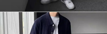 Trendy Korean Style Simple Green Sweater Retro Jacket Men's Sweater Trendy Casual Niche Y2K Street Hip-hop Jacket Tops Street King Limited