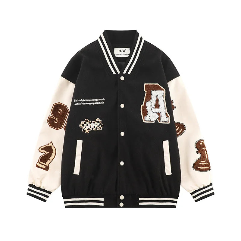 hip hop baseball jacket men streetwear letter embroidery varsity jacket men oversized fashion coat outwear unisex clothing unique default style 952