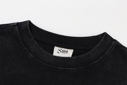 Newest Saint T-shirts Letter Pattern Tops Tee Men Woman Spring Best Quality Casual Crewneck Short Sleeve Street King Limited