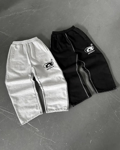 2024 new fashion trend letter embroidery pattern high waist sports pants mens y2k street hip hop harajuku jogger overalls relaxed fit joggers