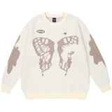 "Broken Wings" Unisex Men Women Streetwear Graphic Sweater Daulet Apparel