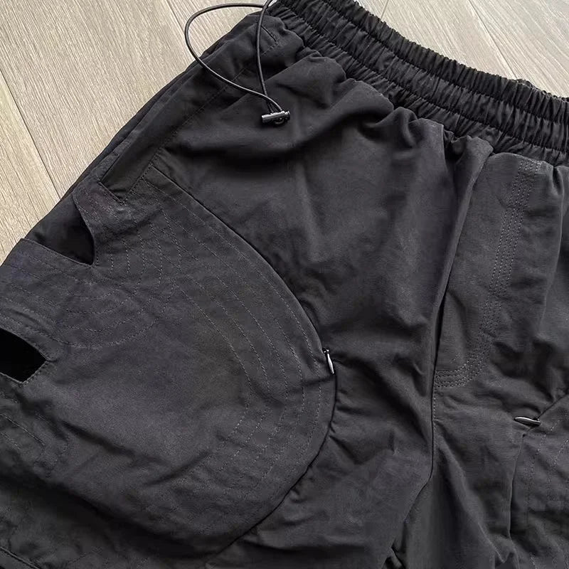 Whoisjacow High Quality 1:1 Men's Workwear hollowed out layered functional sports shorts Street King Limited