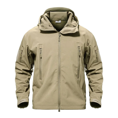solid waterproof fleece lined jacket mens jacket softshell outwear coat windbreaker outdoor warm clothes with pockets unique default style 4522