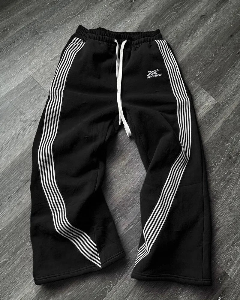 2024Colorful Street Hip-Hop SweatpantsY2KHarajuku Retro Wide Leg Pants Men American Oversized Fashion Loose and Versatile Casual Street King Limited