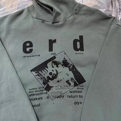24AW printed fleece hoodie Street King Limited