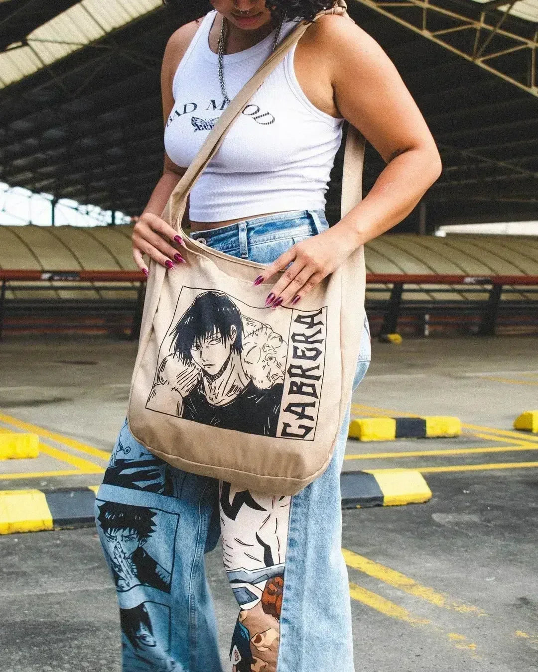 harajuku high street y2k baggy jeans punk popular print wide leg denim pants jeans streetwear trouser men clothing unique jeans style 1987
