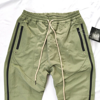 Hip Hop Side Zipper Color Block Vibe Style Casual Track Pants Mens Harajuku Drawstring Loose Oversize Trousers Streetwear Street King Limited