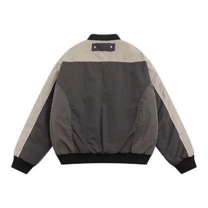 multi pocket bomber jacket men vintage loose varsity coat fashion korean patchwork baseball pilot outerwear unisex spring autumn minimalist street pants