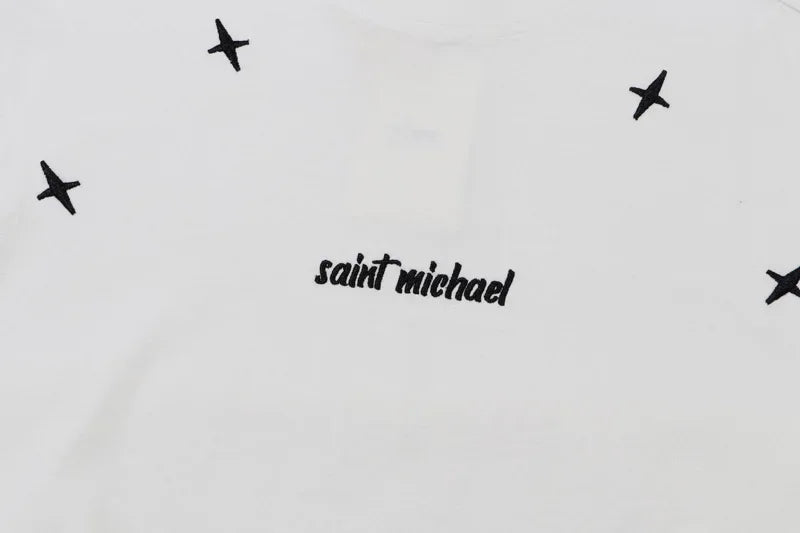Newest Saint T-shirts Letter Pattern Tops Tee Men Woman Spring Best Quality Casual Crewneck Short Sleeve Street King Limited