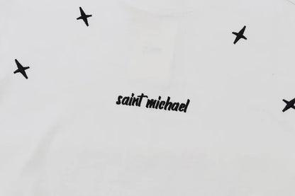 Newest Saint T-shirts Letter Pattern Tops Tee Men Woman Spring Best Quality Casual Crewneck Short Sleeve Street King Limited
