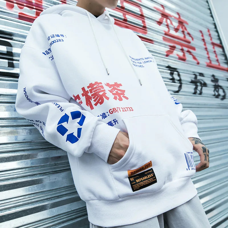 Men Hooded Pullover Streetwear Lemon Tea Print Deisgn Hoodie Sweatshirt Hip Hop Winter Fleece Hoodie Cotton Chinese Autumn 2023 Street King Limited