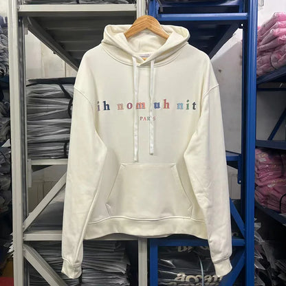 Black Rice White IH NOM UH NIT Hoodies Roses Masked Men Printing Loose Casual Lovers Men Woman Pullover Sweatshirts Street King Limited