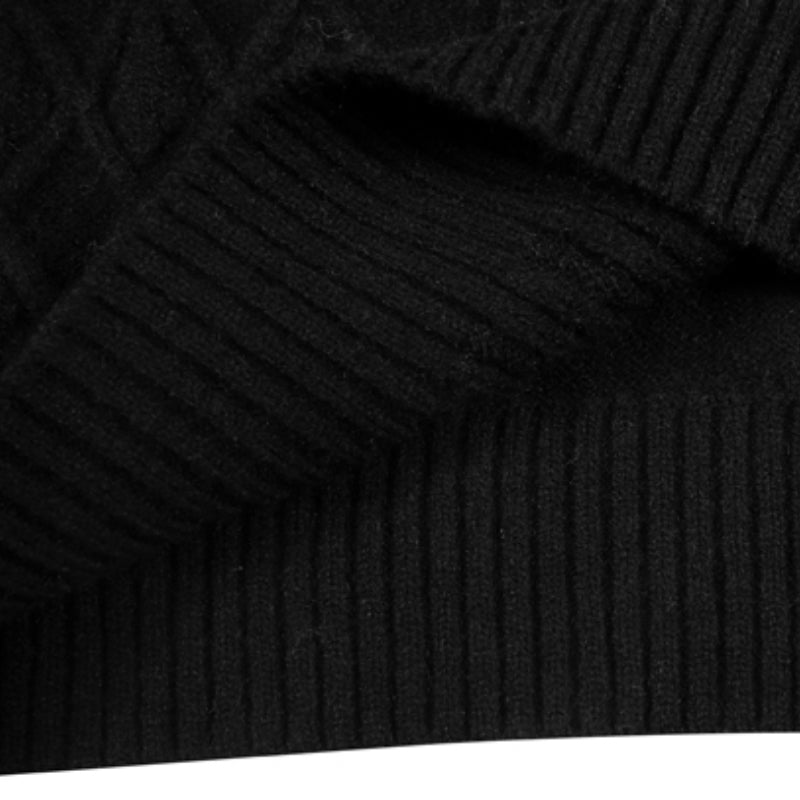 Mens Streetwear Cable Sweater 2023 Fashion Rabbit Pattern Hip Hop Knitted Sweater Pullover Casual Cotton Sweater Unisex Clothes Street King Limited