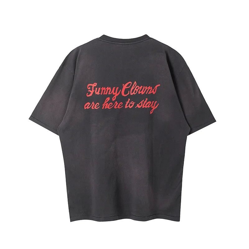 SAINT Short Sleeve Top Tees Men Woman Best Quality Space Exploration Cartoon Photo O-Neck Versatile T Shirt Street King Limited