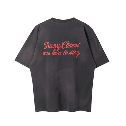 SAINT Short Sleeve Top Tees Men Woman Best Quality Space Exploration Cartoon Photo O-Neck Versatile T Shirt Street King Limited