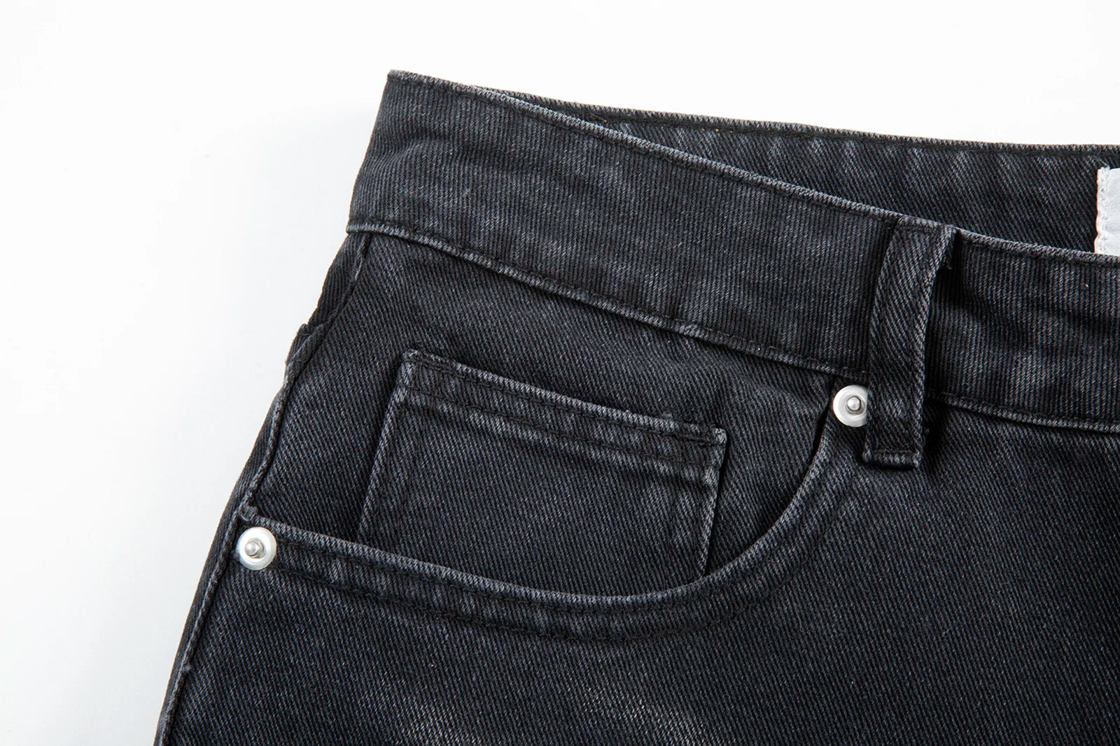 Feet Ink Painted Washed Black Jeans for Men Straight Retro Baggy Casual Cargo Pants Pantalones Hombre Oversized Denim Trousers Street King Limited