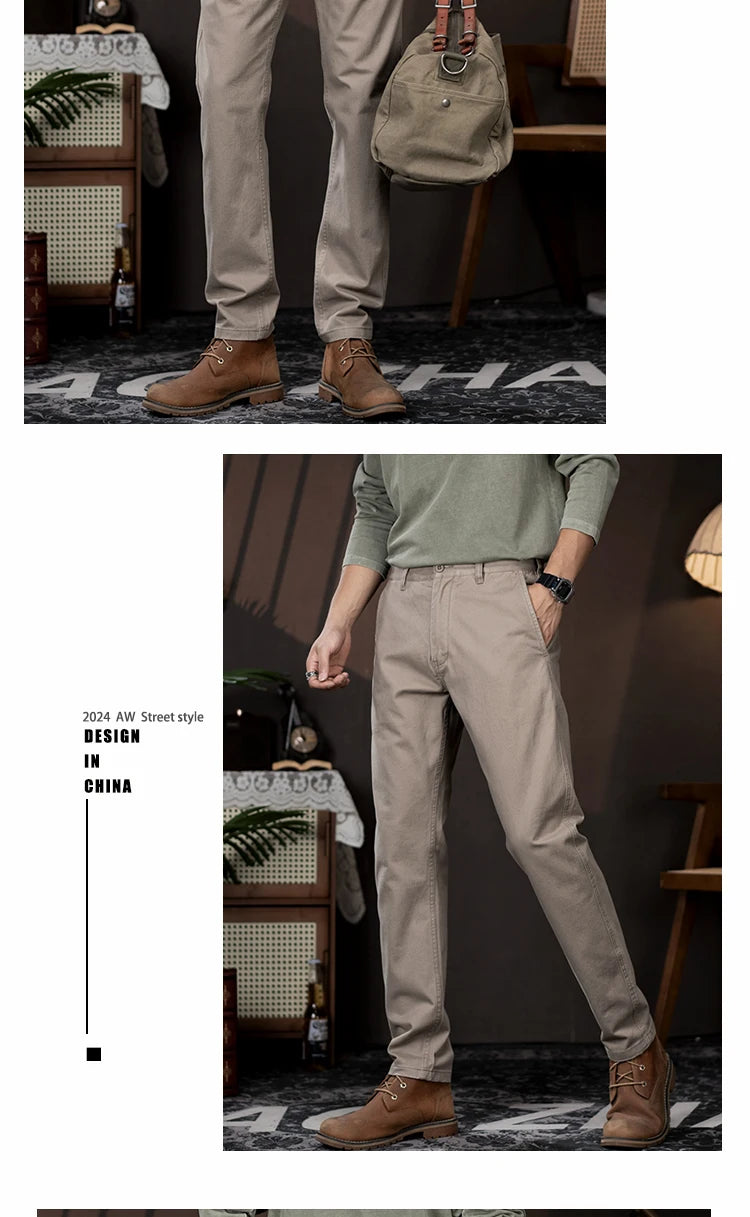 men business casual fashion pure cotton commute pants japanese streetwear amikaji fashion straight cargo pant trouser unique cargo style 1907