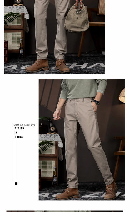 men business casual fashion pure cotton commute pants japanese streetwear amikaji fashion straight cargo pant trouser unique cargo style 1907