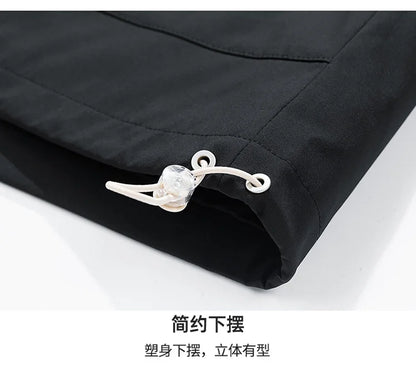 mens hooded jacket clashing colours jackets letter print jacket streetwear casual outdoor coats 2024 spring fall male clothing unique default style 5226