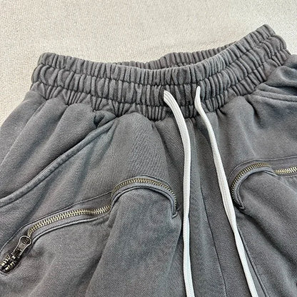 Multi-pocket zipper tactical overalls feature heavyweight shorts Street King Limited