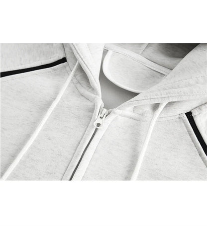 Autumn Oversized Zipper Hoodies For Men New Casual Hooded Cardigan Jackets Streetwear Patchwork Fleece Y2K Hoody Sweatshirts Street King Limited
