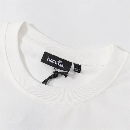 HACULLA T Shirts Men Woman Spring Summer White 1:1 Good Quality O-Neck Casual Vintage Top Tees Street King Limited