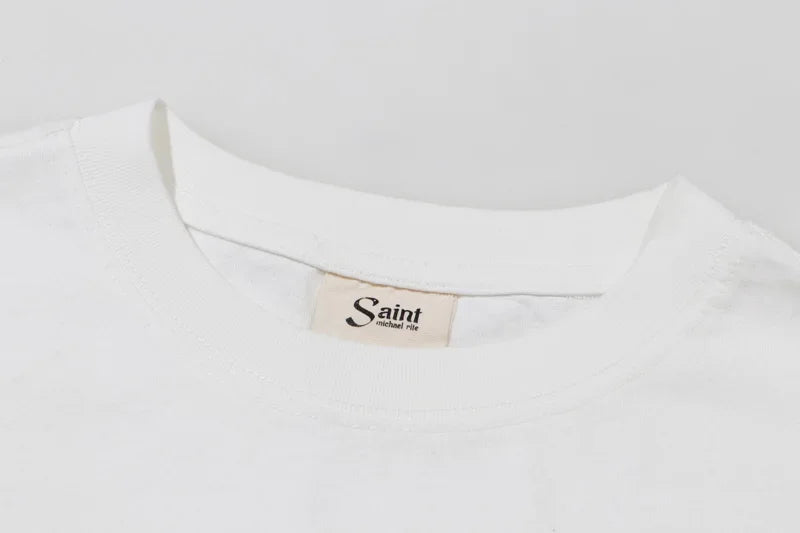 Newest Saint T-shirts Letter Pattern Tops Tee Men Woman Spring Best Quality Casual Crewneck Short Sleeve Street King Limited
