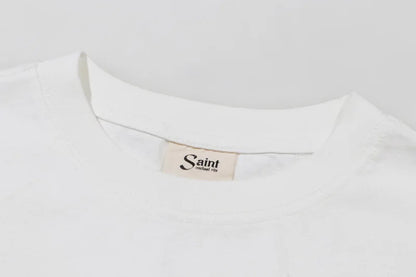 Newest Saint T-shirts Letter Pattern Tops Tee Men Woman Spring Best Quality Casual Crewneck Short Sleeve Street King Limited