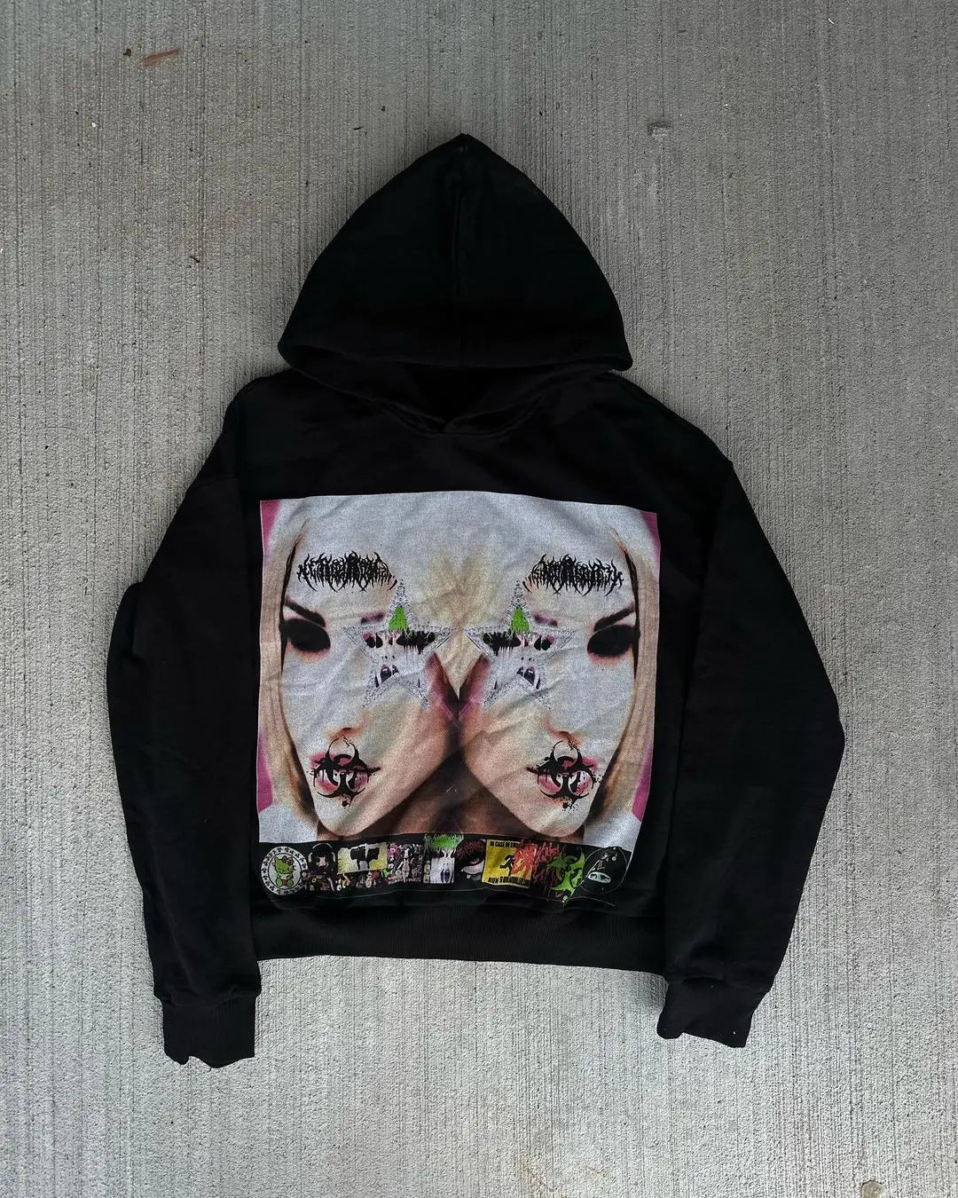 Harajuku Vintage Hoodie Oversized Goth Streetwear Tops Grunge Hoodies Women Couples 2024 Sweatshirt Gothic Y2k Clothes Street King Limited