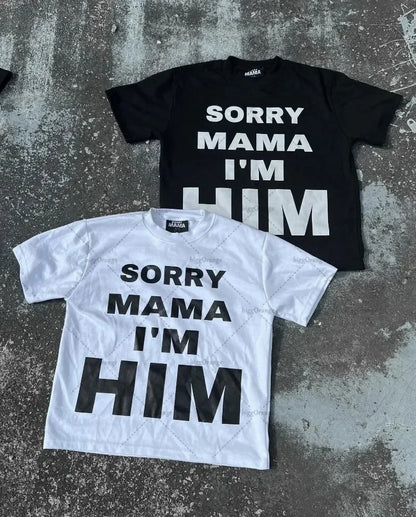 American fashion trend brand letter pattern oversized T-shirt men's Y2K streetwear loose round neck short-sleeved couple style Street King Limited