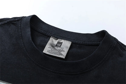 Vintage Retro KC Portrait Rock Band T-Shirt High-Street Distressed Tops tee Street King Limited