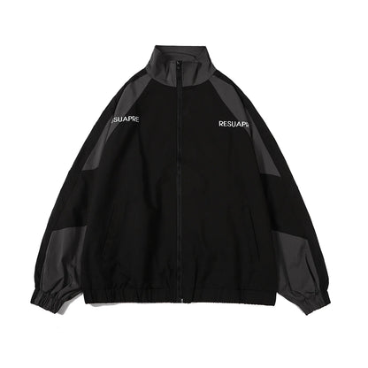 hip hop varsity baseball jackets mens harajuku patchwork color block coats oversized casual loose thin windbreaker jacket unisex unique default style 4346