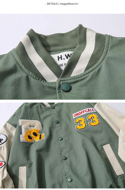 hip hop mens baseball jacket harajuku cotton streetwear embroidery letter funny smiley patchwork college jacket coat couple unique default style 65